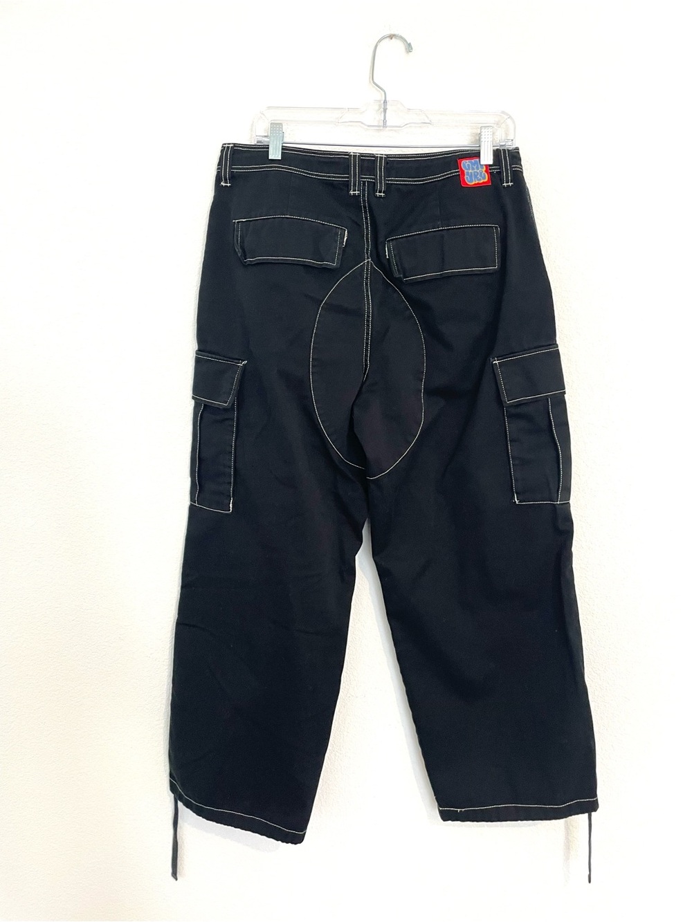 Empyre Ultra Loose Embroidered Cell Phone Black Cargo Pants - Picture 2 of 11
